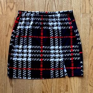 Shein Split Hem Plaid Skirt